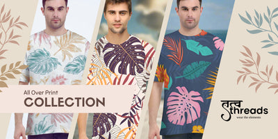 Explore Vibrant All-Over Print T-Shirts in Custom Printed Clothing Collections at Tattwa Threads