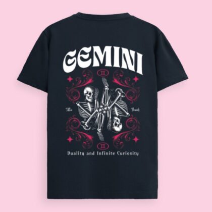 Gemini Zodiac Supima Cotton T-shirt – "Twin Current"