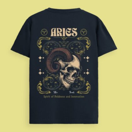 Aries Zodiac Supima Cotton T-shirt – "Fire Within"
