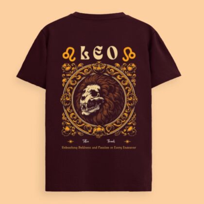 Leo Zodiac Supima Cotton T-shirt – "Solar Roar"
