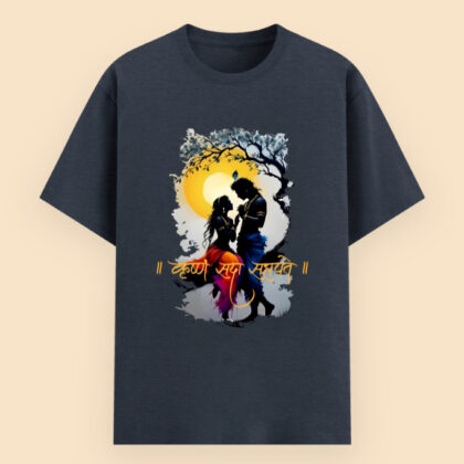 Krishna Sada Sahayte – Eternal Grace  Unisex Basic T-Shirt