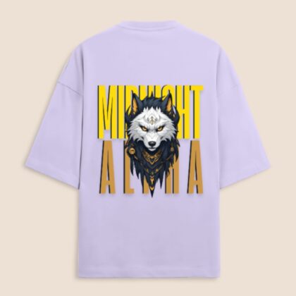 Midnight Alpha Wolf  Unisex Terry Oversized Tee