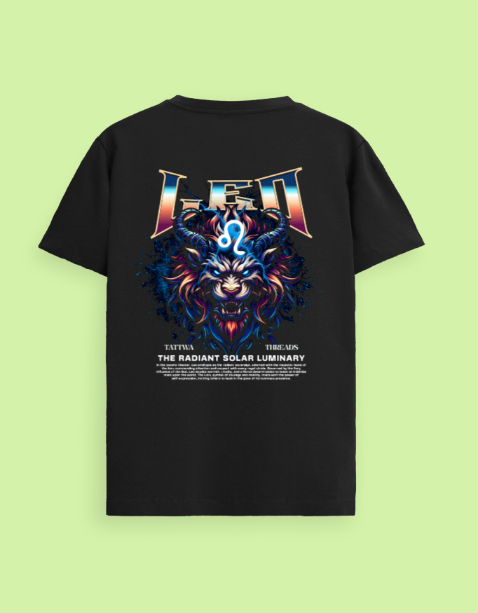 Leo Zodiac Graphic Unisex Supima T-Shirt - Image 8