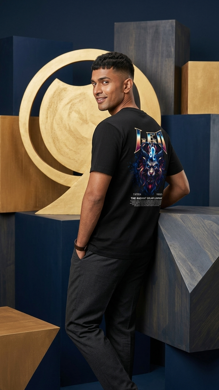 Leo Zodiac Graphic Unisex Supima T-Shirt - Image 11