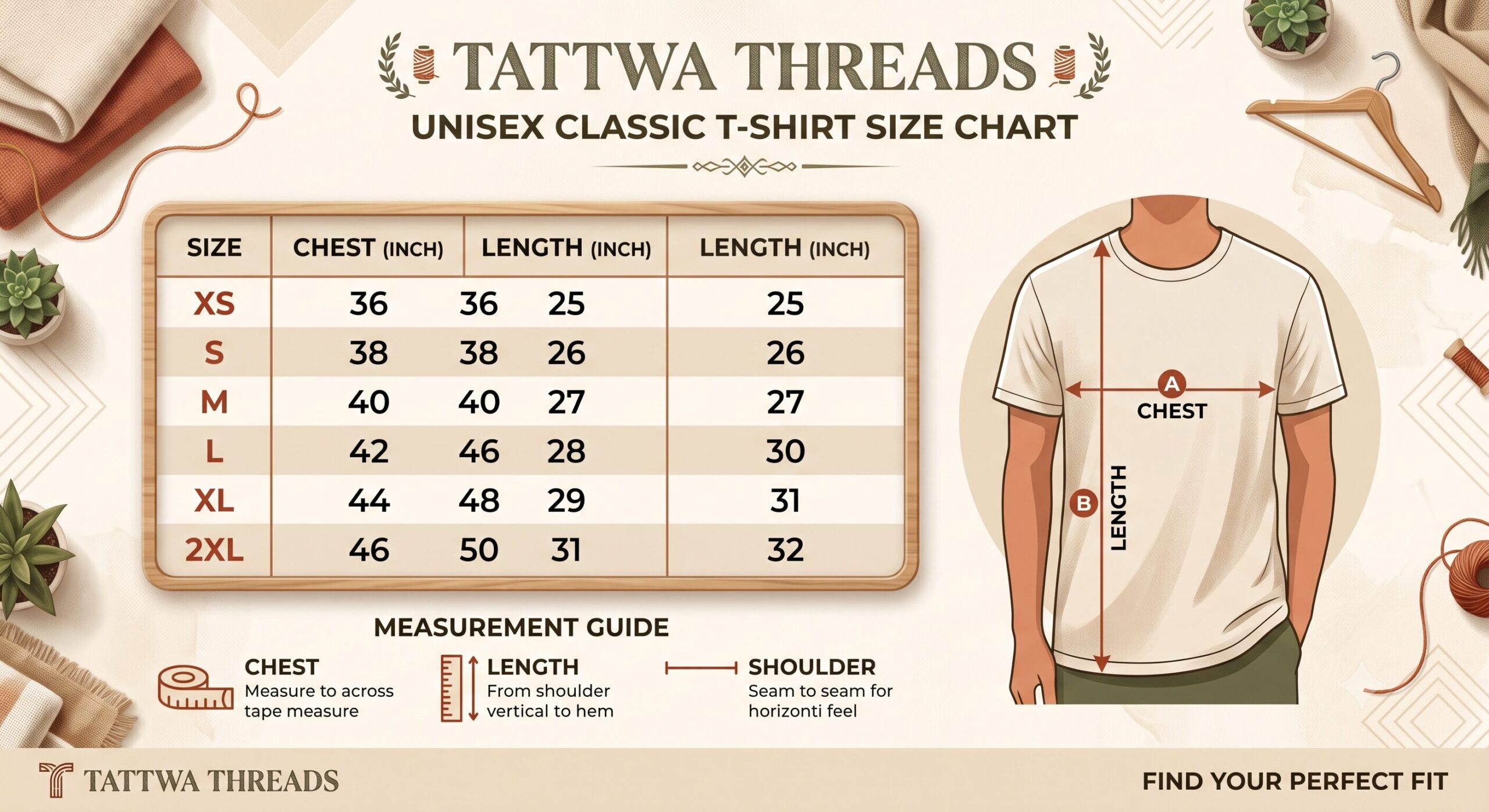 Basic Fit Size Chart