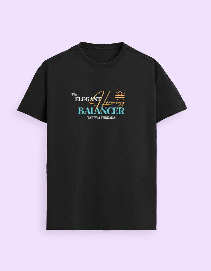Libra Zodiac Graphic Unisex Supima T-Shirt - Image 13