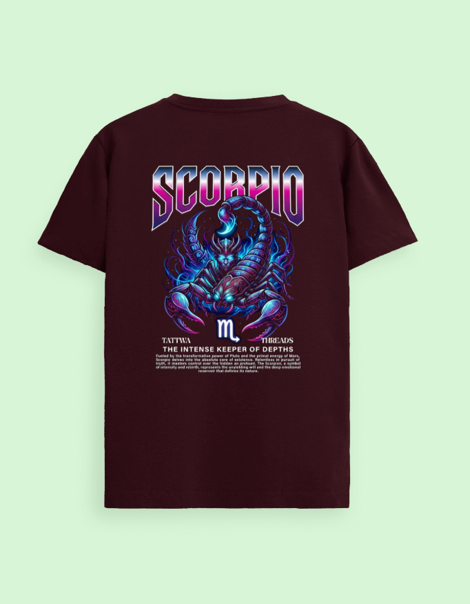 Scorpio Zodiac Graphic Unisex Supima T-Shirt - Image 3