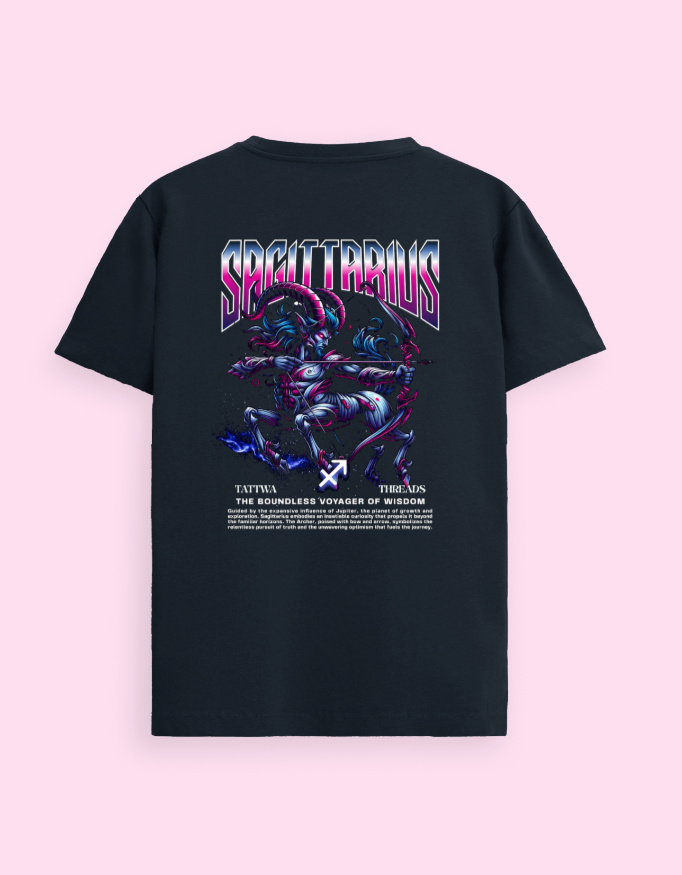 Sagittarius Zodiac Graphic Unisex Supima T-Shirt - Image 2