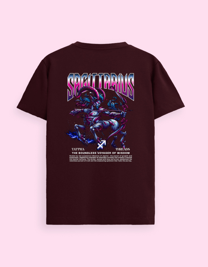 Sagittarius Zodiac Graphic Unisex Supima T-Shirt - Image 3
