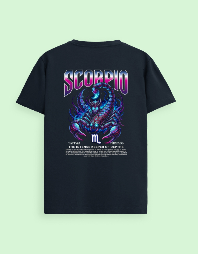 Scorpio Zodiac Graphic Unisex Supima T-Shirt - Image 4