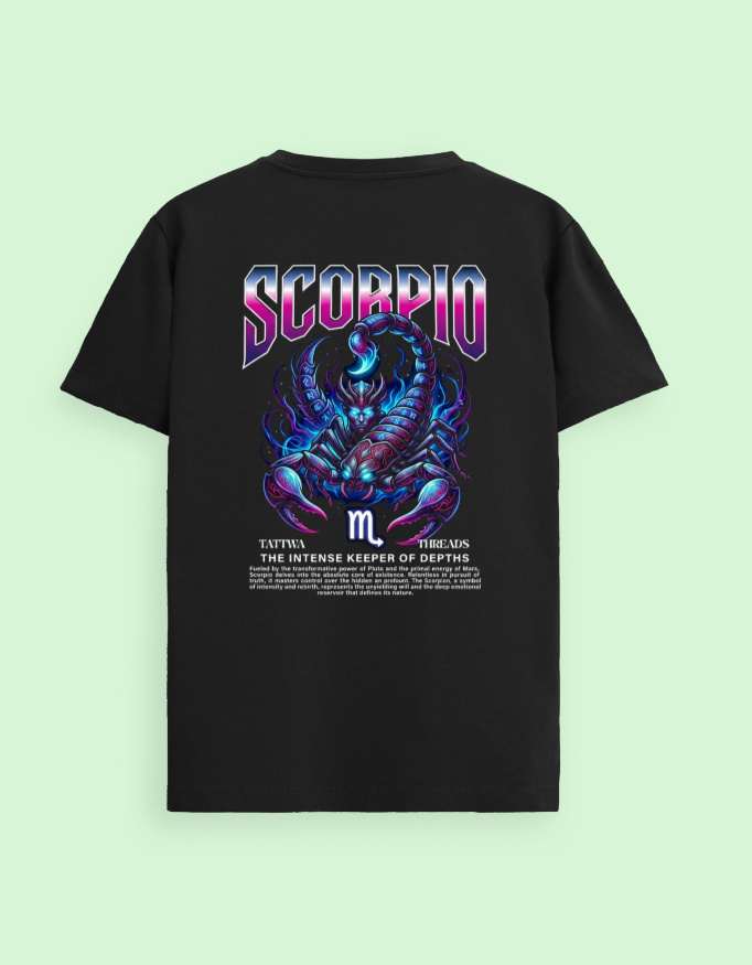 Scorpio Zodiac Graphic Unisex Supima T-Shirt - Image 5